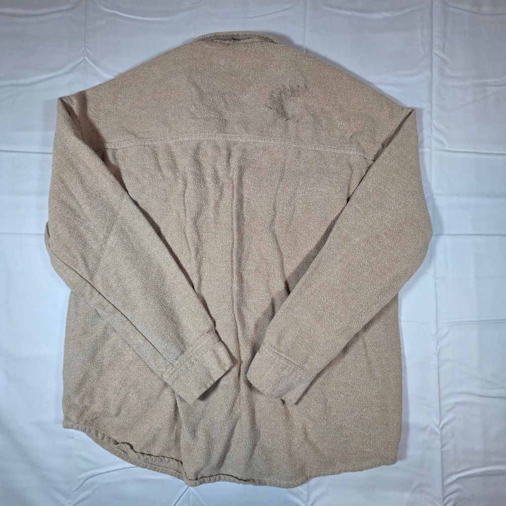 Hollister California Boyfriend Fit Button Down Shirt Tan Brown Womens Medium - Picture 4 of 8